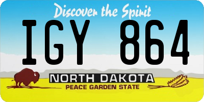 ND license plate IGY864