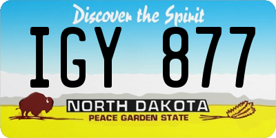 ND license plate IGY877