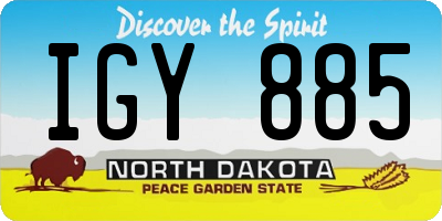 ND license plate IGY885