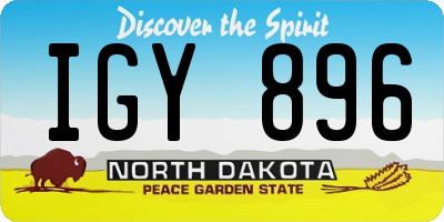 ND license plate IGY896