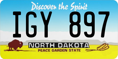 ND license plate IGY897