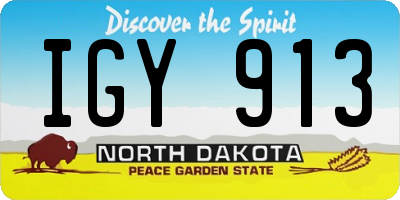 ND license plate IGY913