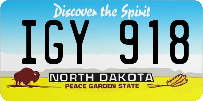 ND license plate IGY918