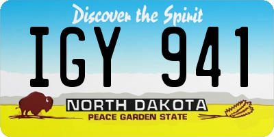 ND license plate IGY941