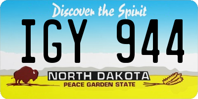ND license plate IGY944