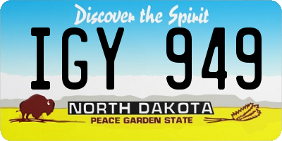 ND license plate IGY949