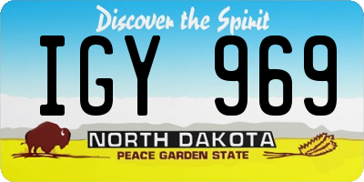 ND license plate IGY969