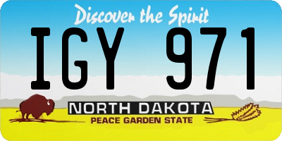 ND license plate IGY971