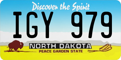 ND license plate IGY979