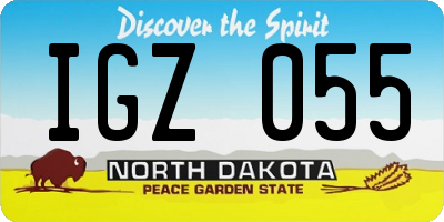 ND license plate IGZ055