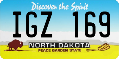 ND license plate IGZ169