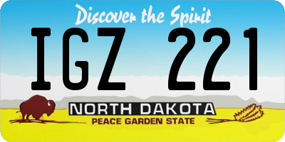 ND license plate IGZ221