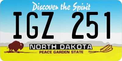 ND license plate IGZ251