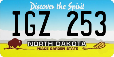 ND license plate IGZ253