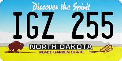 ND license plate IGZ255