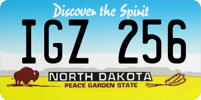 ND license plate IGZ256
