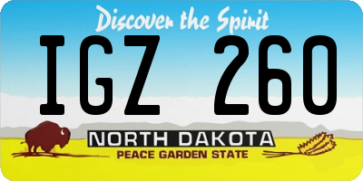 ND license plate IGZ260