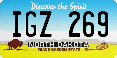 ND license plate IGZ269