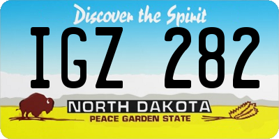 ND license plate IGZ282