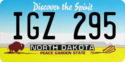 ND license plate IGZ295