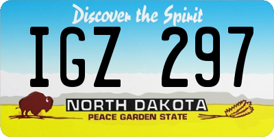 ND license plate IGZ297