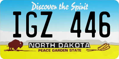 ND license plate IGZ446