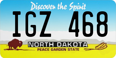 ND license plate IGZ468