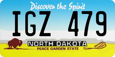 ND license plate IGZ479