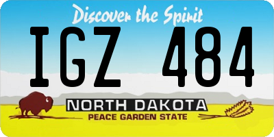 ND license plate IGZ484