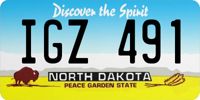 ND license plate IGZ491