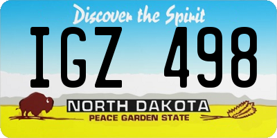 ND license plate IGZ498