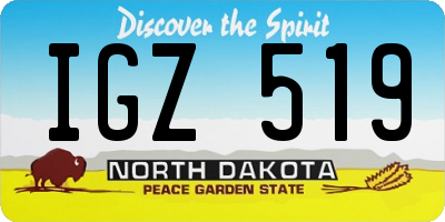 ND license plate IGZ519