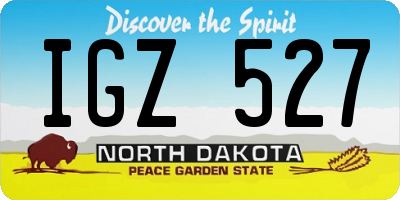 ND license plate IGZ527