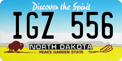 ND license plate IGZ556