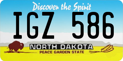 ND license plate IGZ586