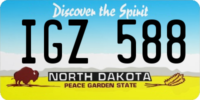 ND license plate IGZ588