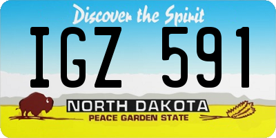 ND license plate IGZ591