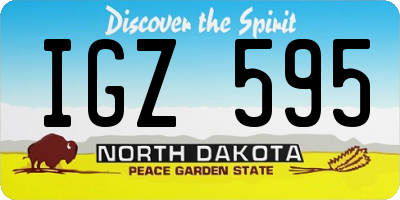 ND license plate IGZ595