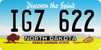 ND license plate IGZ622