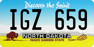 ND license plate IGZ659