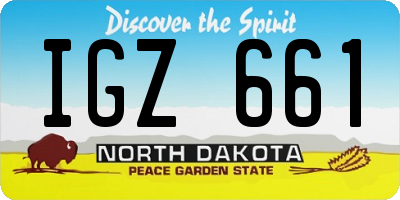 ND license plate IGZ661