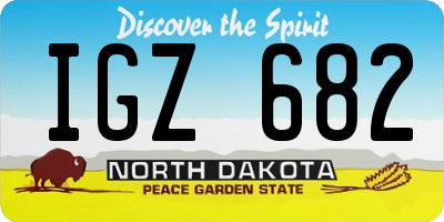 ND license plate IGZ682