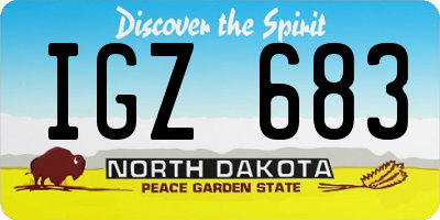 ND license plate IGZ683