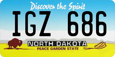 ND license plate IGZ686