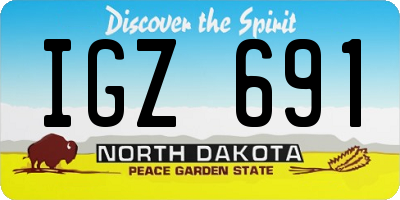 ND license plate IGZ691