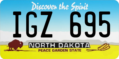 ND license plate IGZ695
