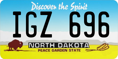 ND license plate IGZ696