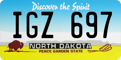 ND license plate IGZ697