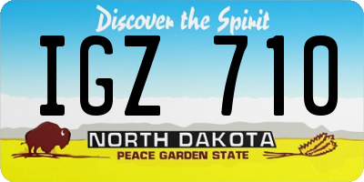 ND license plate IGZ710