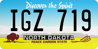 ND license plate IGZ719